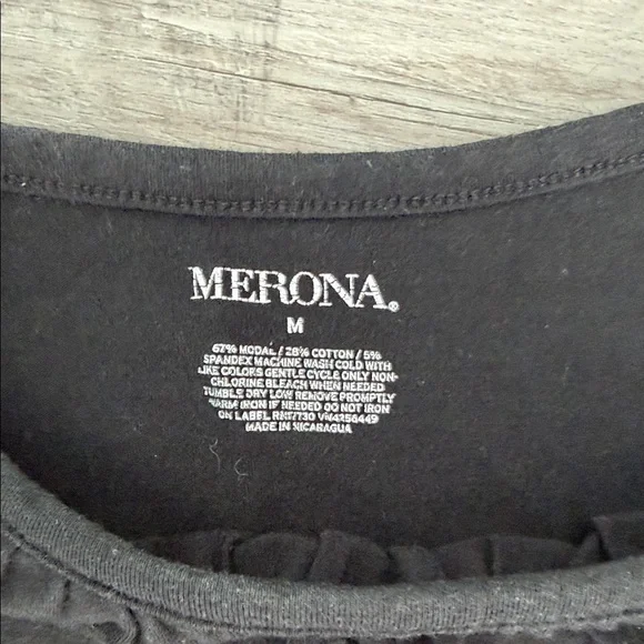 Merona Women's Classic Black Tee - Picture 2 of 3